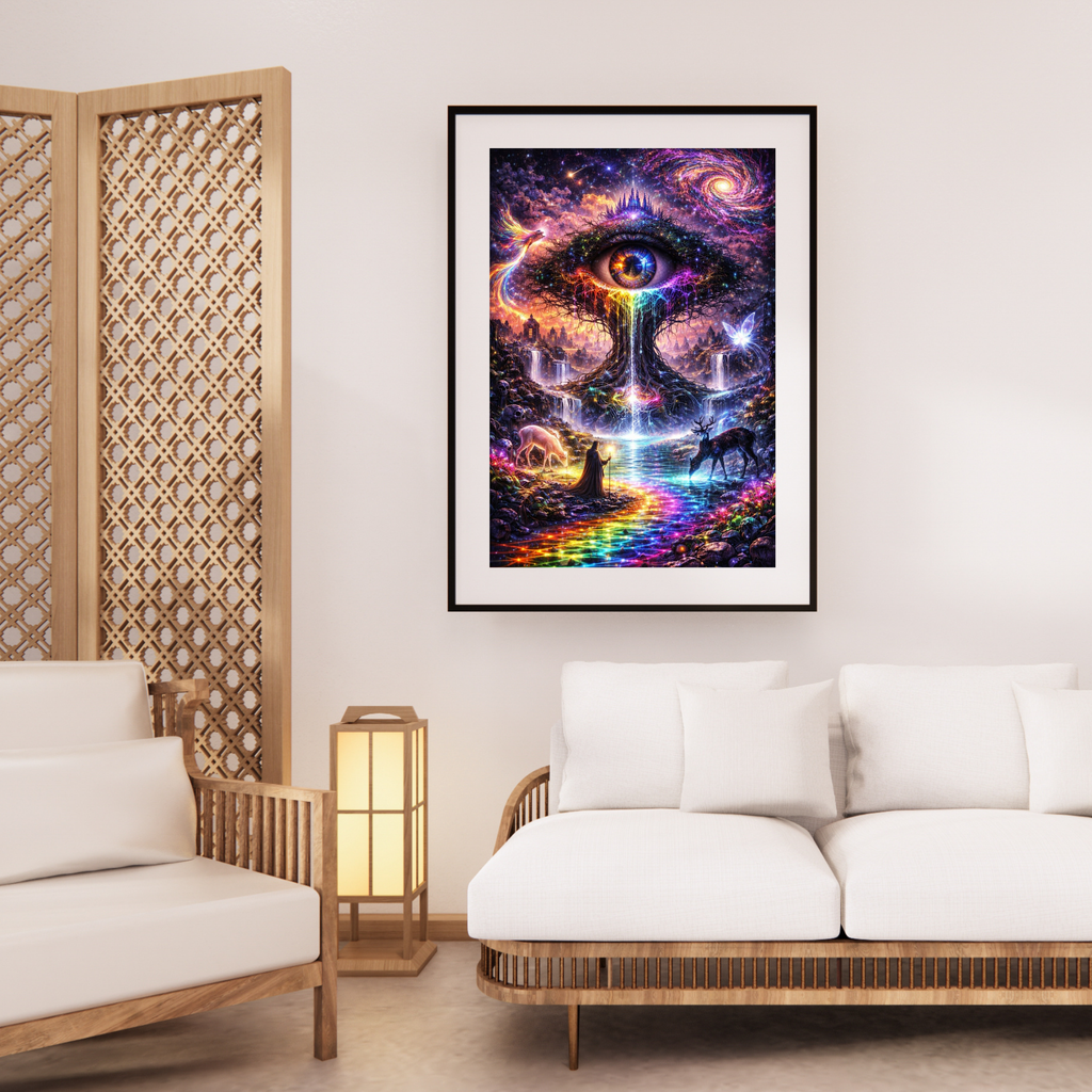 ⏳ Between Time and Eternity | Mystical Fantasy AI Art | Spiritual Wall Art | Digital Download | 300 DPI