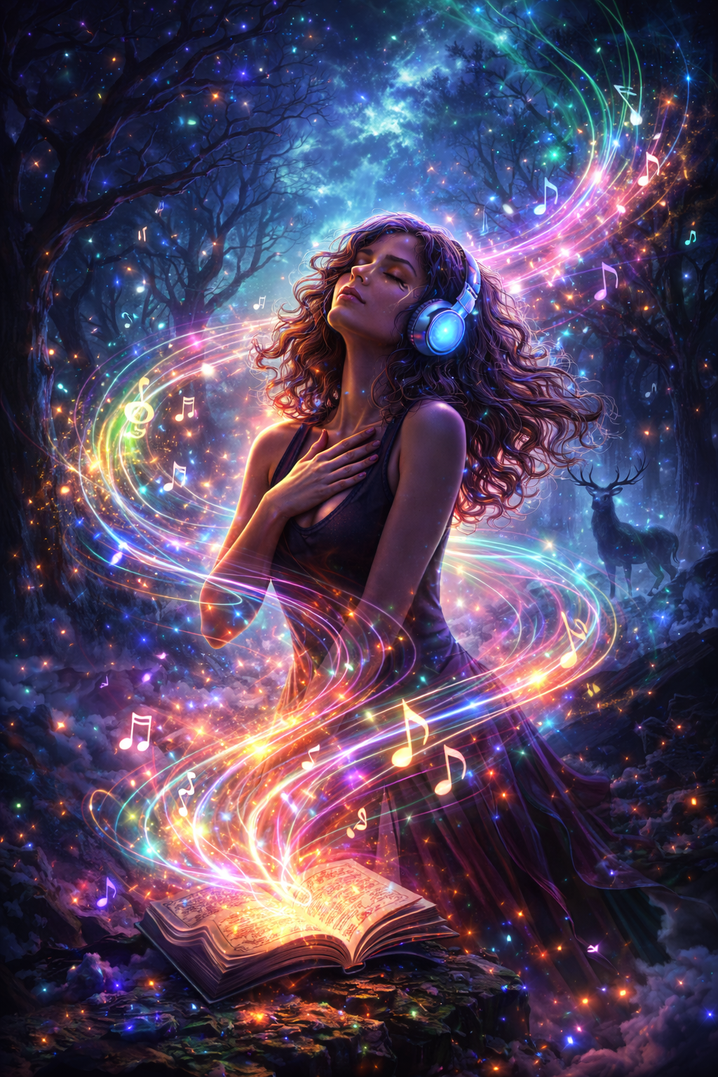 Klang der Seele| Fantasy KI Wandkunst | Printable Art