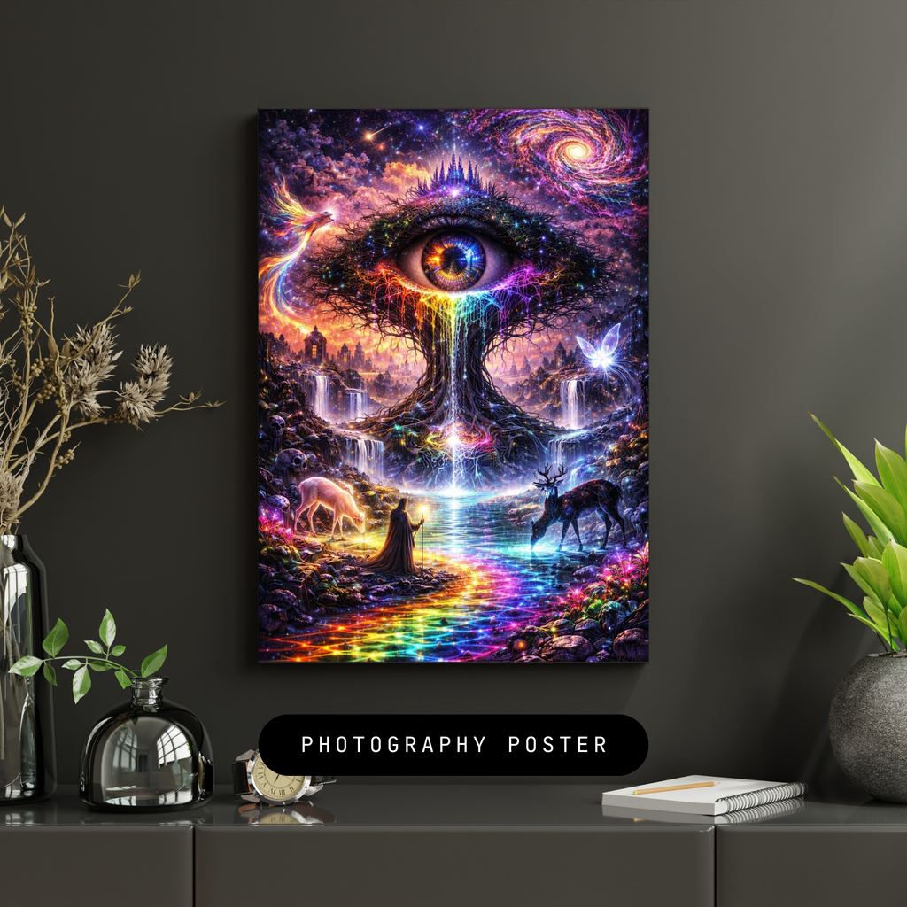 ⏳ Between Time and Eternity | Mystical Fantasy AI Art | Spiritual Wall Art | Digital Download | 300 DPI