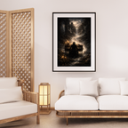 Mann am Klavier | Dark Fantasy KI Wandkunst l Printable Art