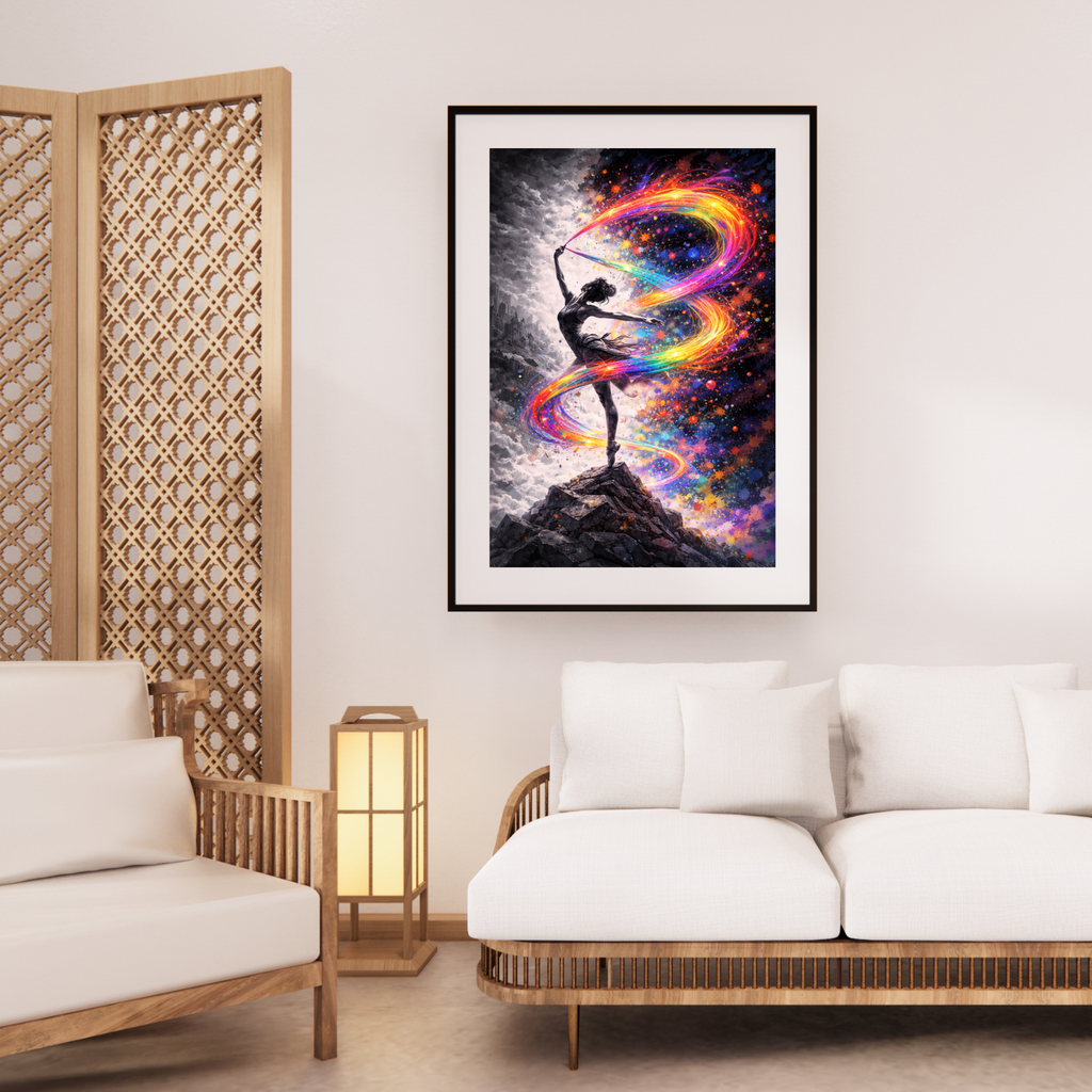 🌪 Woman in the Storm of colors | Energy Flow Art | Emotional Movement | AI Artwork | Digital Download | 300 DPI