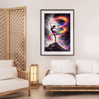 🌪 Woman in the Storm of colors | Energy Flow Art | Emotional Movement | AI Artwork | Digital Download | 300 DPI