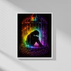 🖤 Between Silence and Truth | Mystical Fantasy AI Art | Emotional Inner World | Digital Download | 300 DPI