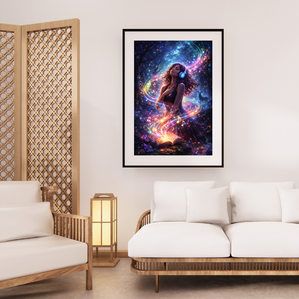 Klang der Seele| Fantasy KI Wandkunst | Printable Art