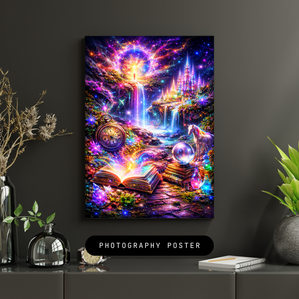 📖 The Gate of Stories – Magical World Wanderer | AI Art | Digital Download | 300 DPI