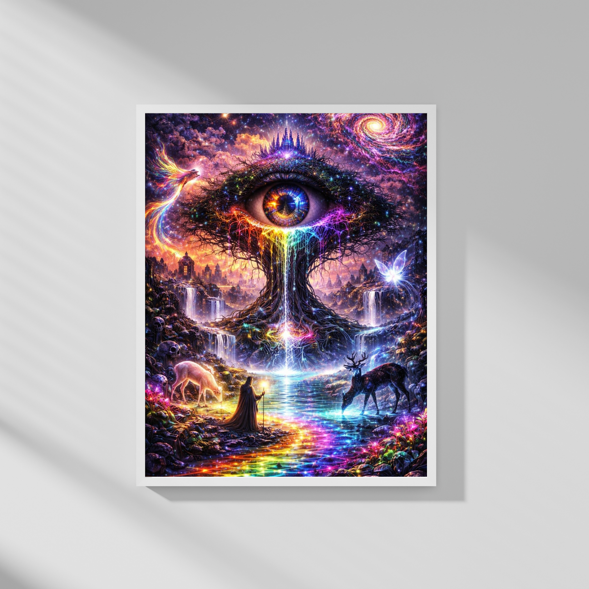 ⏳ Between Time and Eternity | Mystical Fantasy AI Art | Spiritual Wall Art | Digital Download | 300 DPI