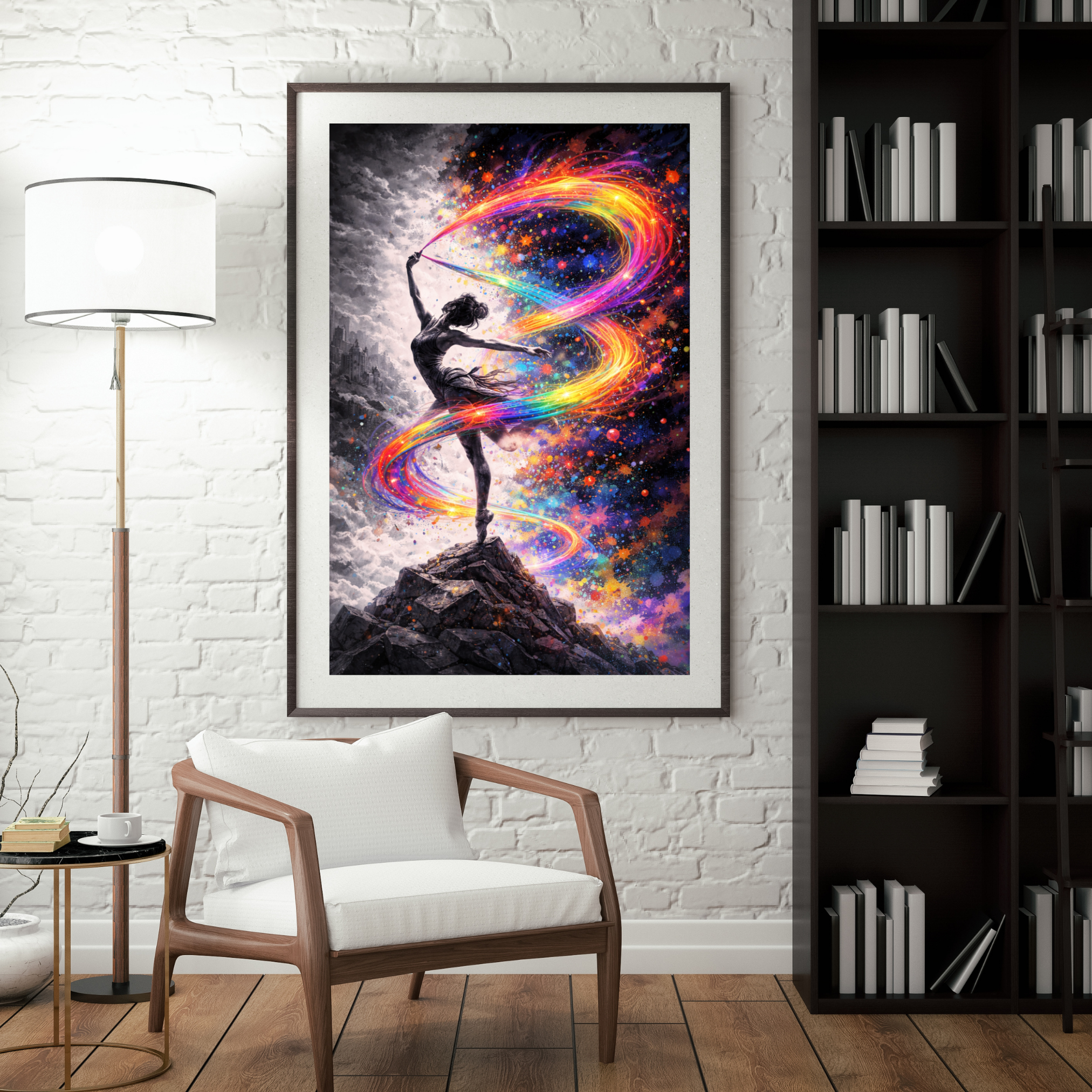 🌪 Woman in the Storm of colors | Energy Flow Art | Emotional Movement | AI Artwork | Digital Download | 300 DPI