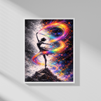 🌪 Woman in the Storm of colors | Energy Flow Art | Emotional Movement | AI Artwork | Digital Download | 300 DPI