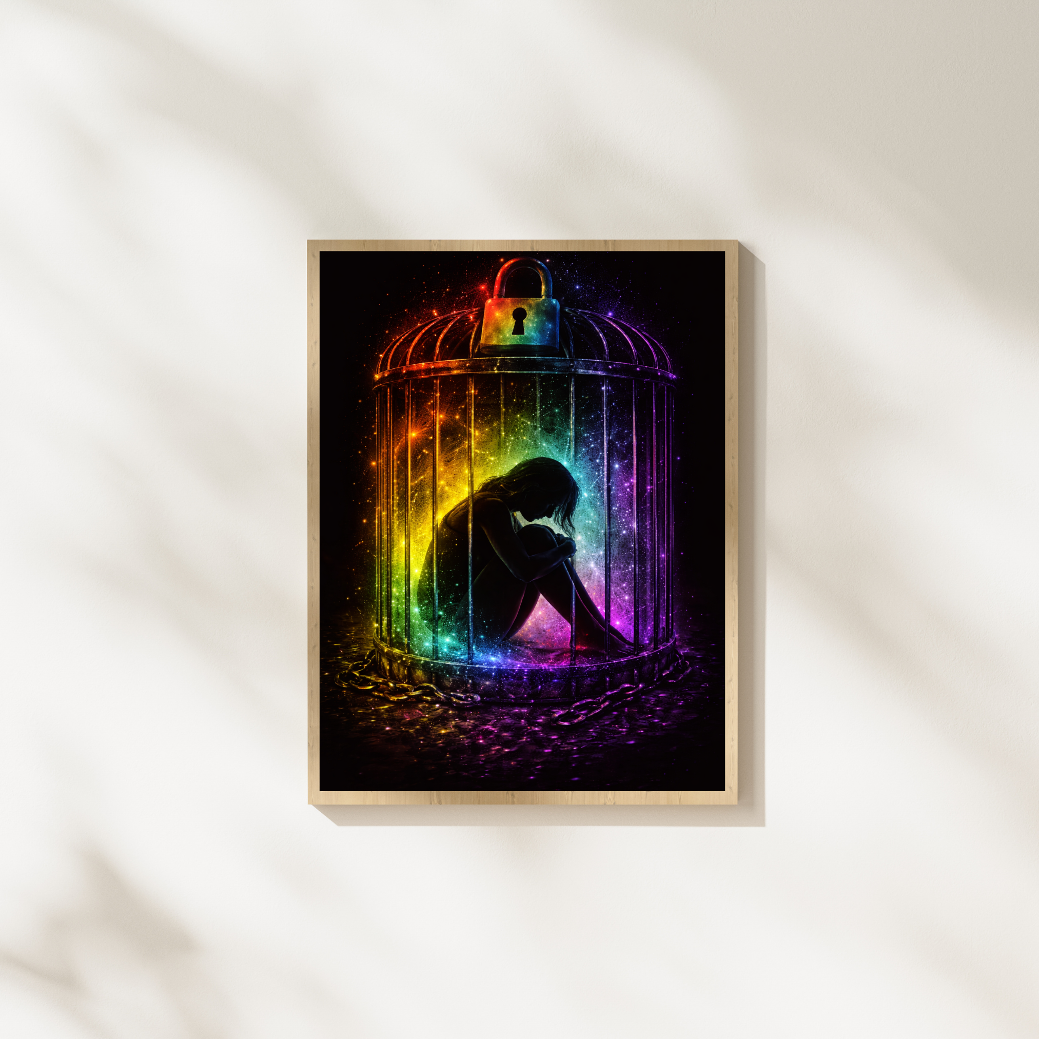 🖤 Between Silence and Truth | Mystical Fantasy AI Art | Emotional Inner World | Digital Download | 300 DPI
