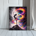 🌪 Woman in the Storm of colors | Energy Flow Art | Emotional Movement | AI Artwork | Digital Download | 300 DPI