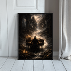 Mann am Klavier | Dark Fantasy KI Wandkunst l Printable Art