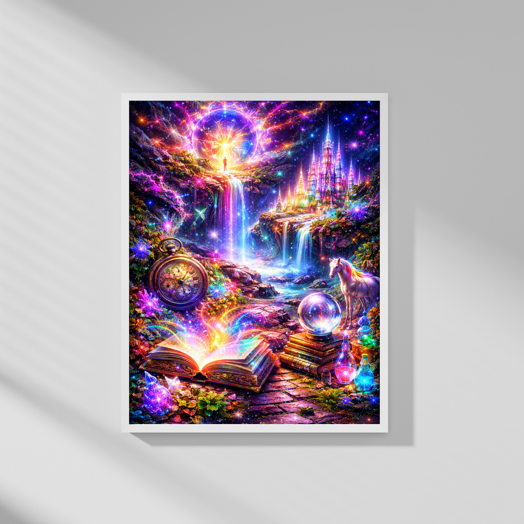 📖 The Gate of Stories – Magical World Wanderer | AI Art | Digital Download | 300 DPI