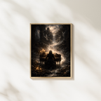Mann am Klavier | Dark Fantasy KI Wandkunst l Printable Art