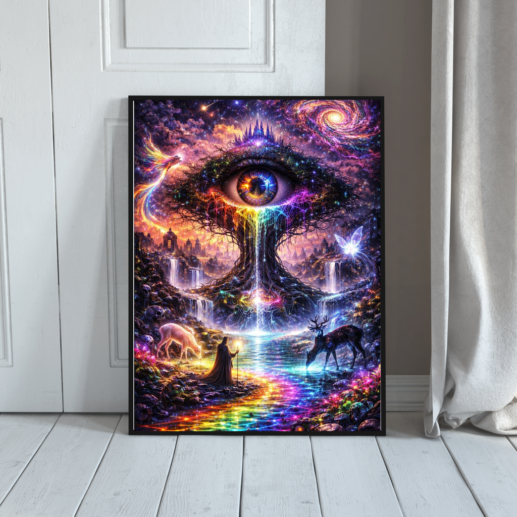 ⏳ Between Time and Eternity | Mystical Fantasy AI Art | Spiritual Wall Art | Digital Download | 300 DPI
