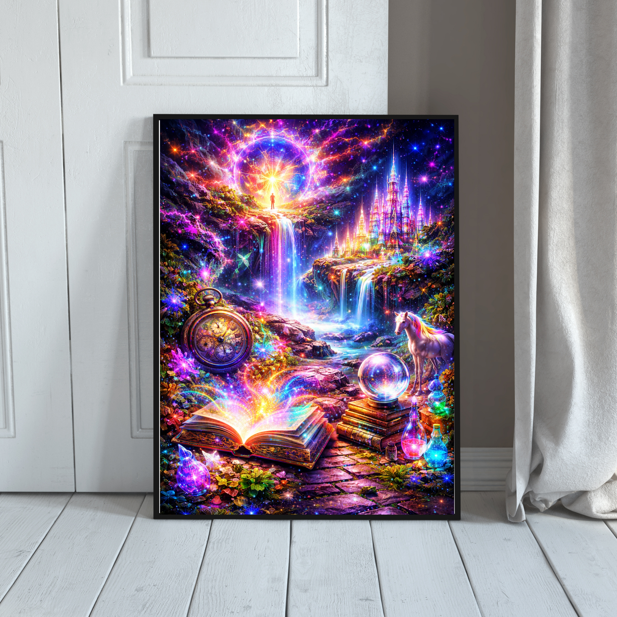 📖 The Gate of Stories – Magical World Wanderer | AI Art | Digital Download | 300 DPI