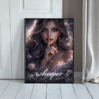 🤍 WHISPER – Between Silence and Truth | Mystical AI Art | Digital Download | 300 DPI