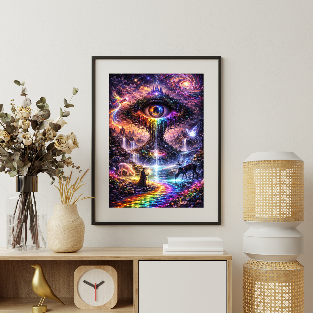 ⏳ Between Time and Eternity | Mystical Fantasy AI Art | Spiritual Wall Art | Digital Download | 300 DPI