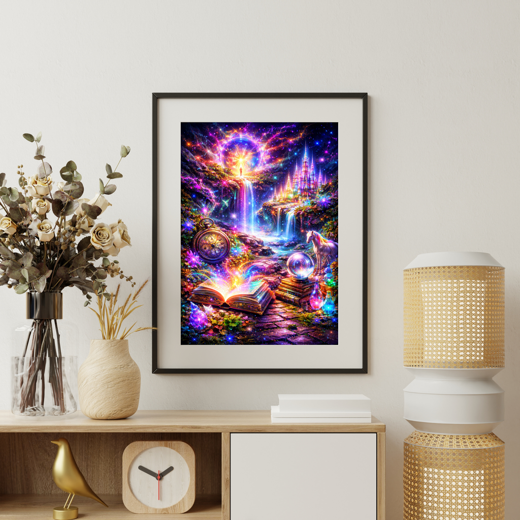 📖 The Gate of Stories – Magical World Wanderer | AI Art | Digital Download | 300 DPI