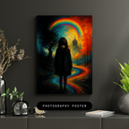 Kind mit Regenbogenfarben KI Kunstdruck – "Silent Child"l Digital Download