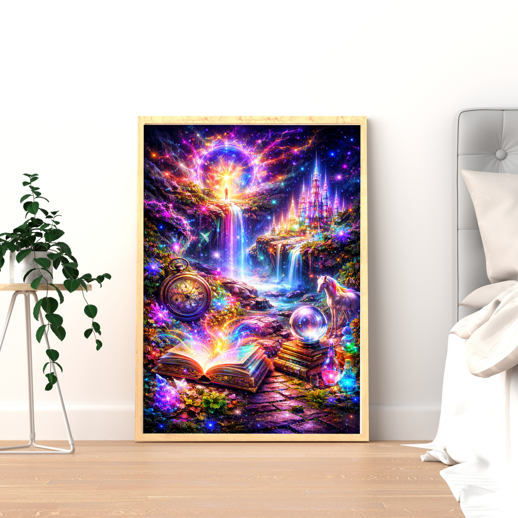📖 The Gate of Stories – Magical World Wanderer | AI Art | Digital Download | 300 DPI