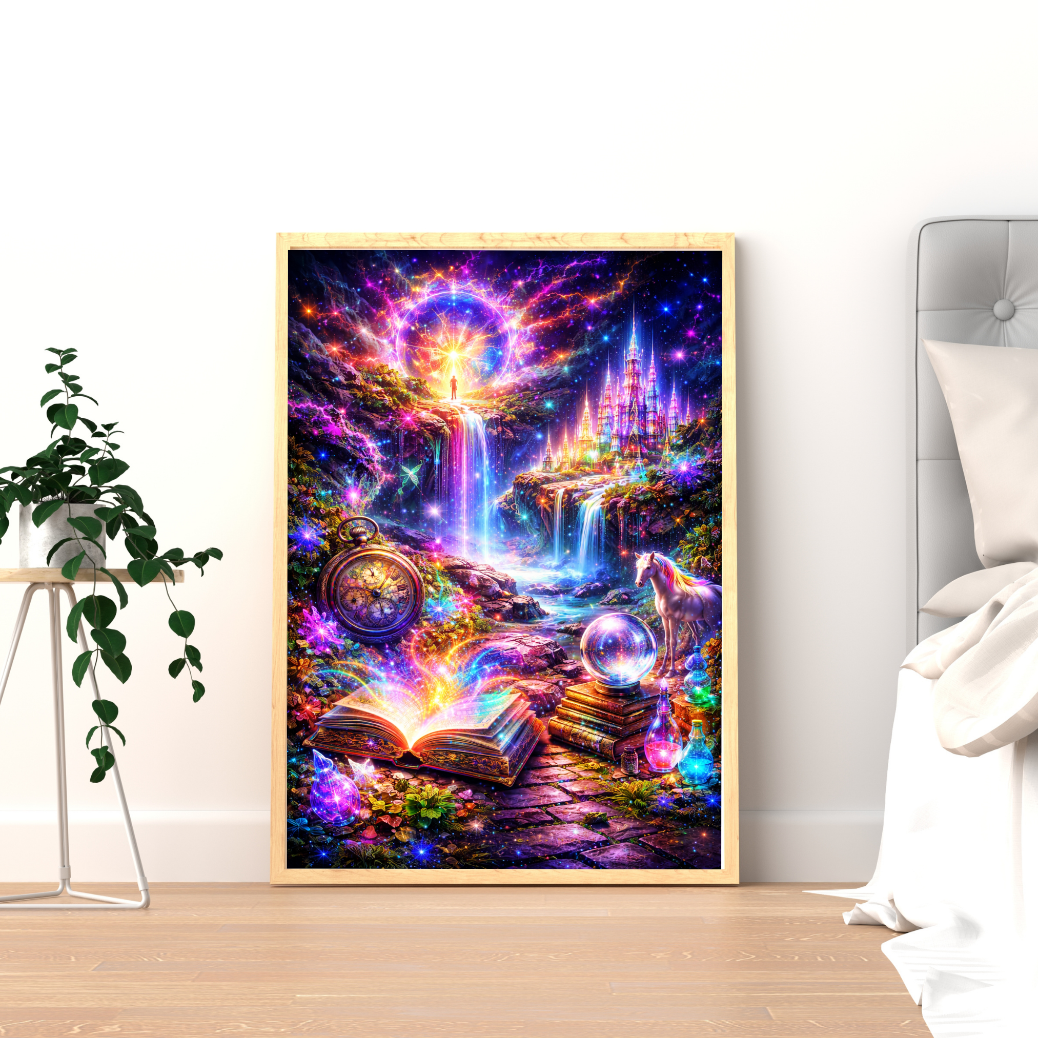 📖 The Gate of Stories – Magical World Wanderer | AI Art | Digital Download | 300 DPI