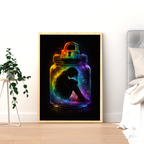 🖤 Between Silence and Truth | Mystical Fantasy AI Art | Emotional Inner World | Digital Download | 300 DPI