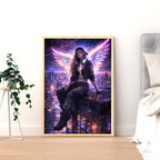 🌌NEON WINGS l Digitale KI Wandkunst l Download
