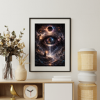 👁 Eye of Worlds | Cosmic Balance Art | Spiritual AI Artwork | Digital Download | 300 DPI