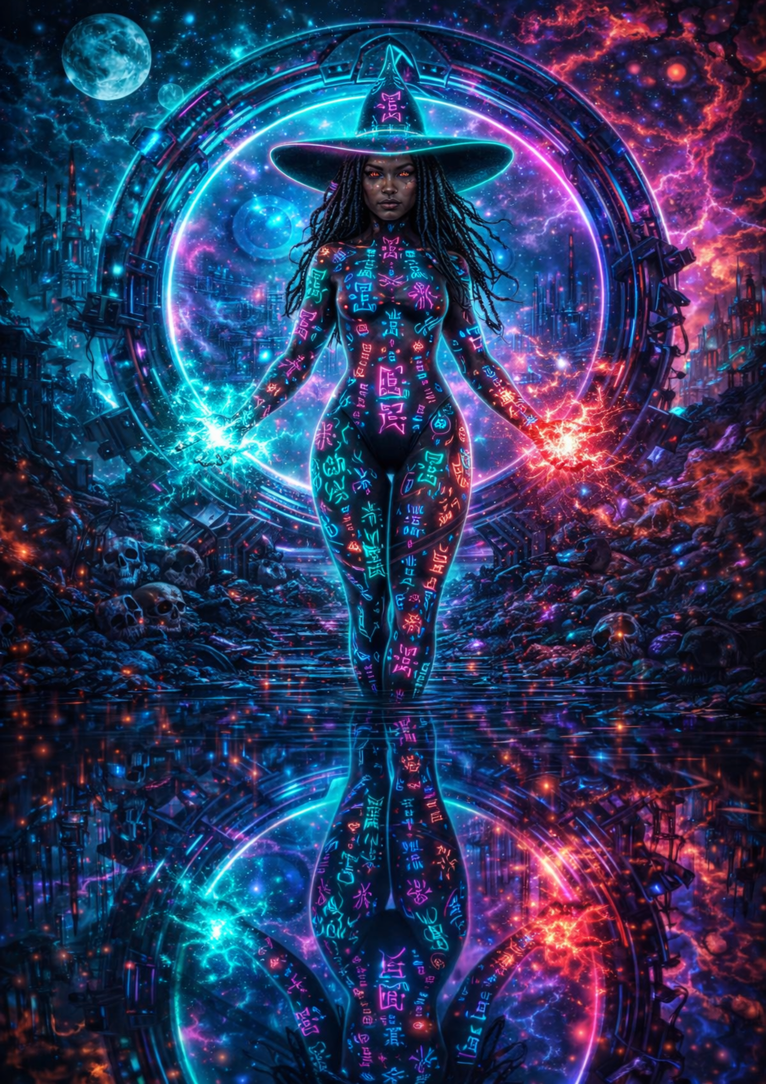 Galaktische Selbsterweckung | Fantasy KI Wandkunst | Printable Art