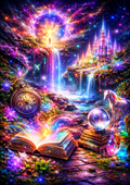 📖 The Gate of Stories – Magical World Wanderer | AI Art | Digital Download | 300 DPI
