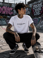 RIDE BEYOND LIMITS l Performance Unisex Statement T-shirt White