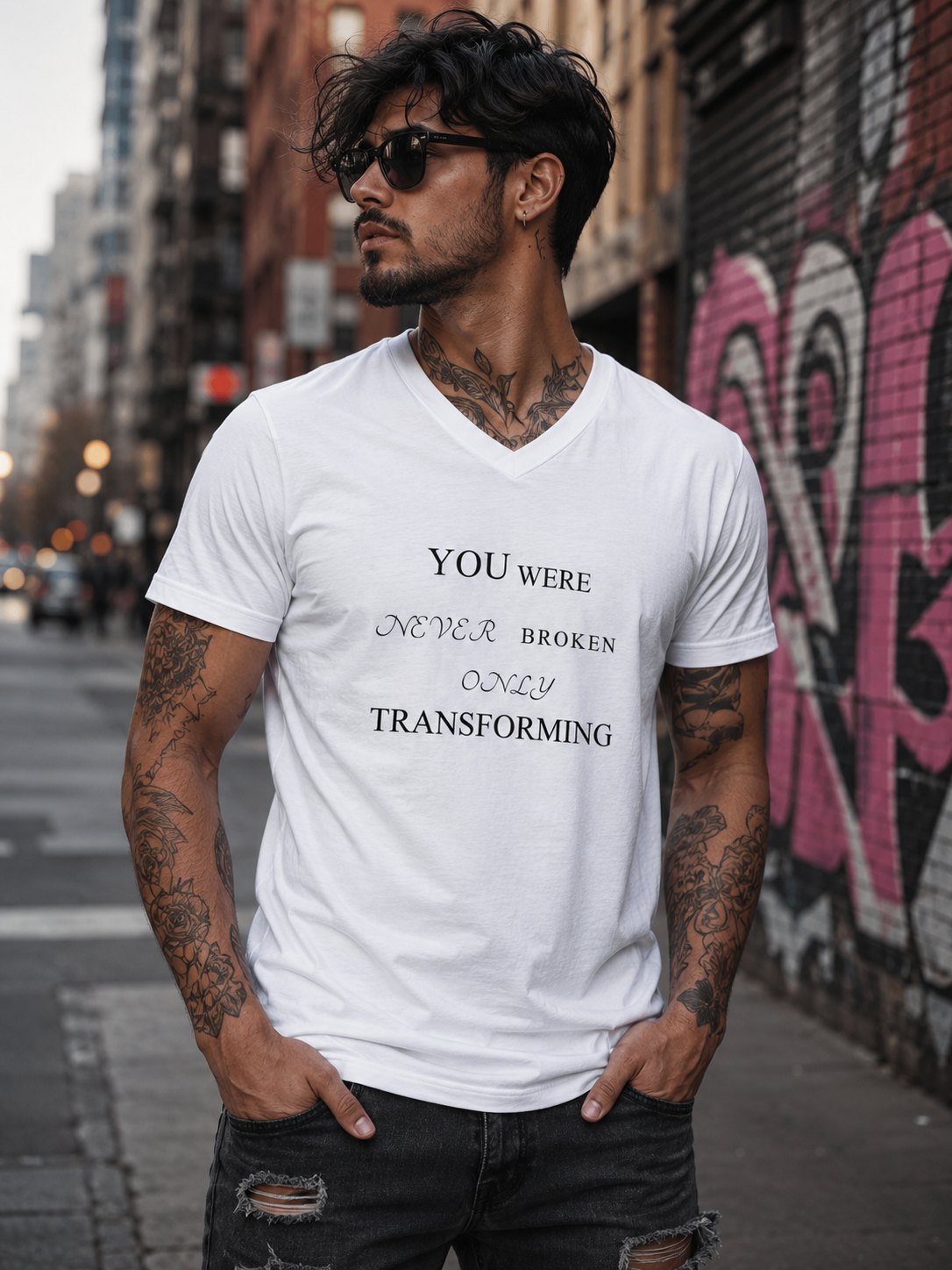 SILENT TRANSFORMATION Premium Unisex T-Shirt l Digital Artwork