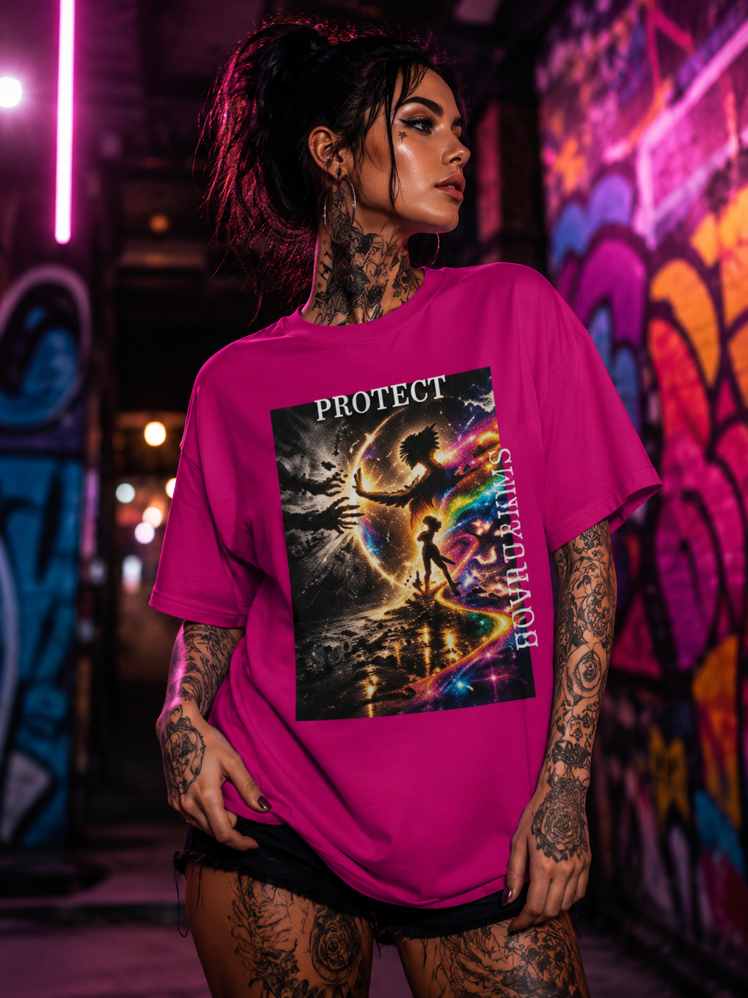 PROTECT BOUNDARIES Unisex T-Shirt l Digital Artwork