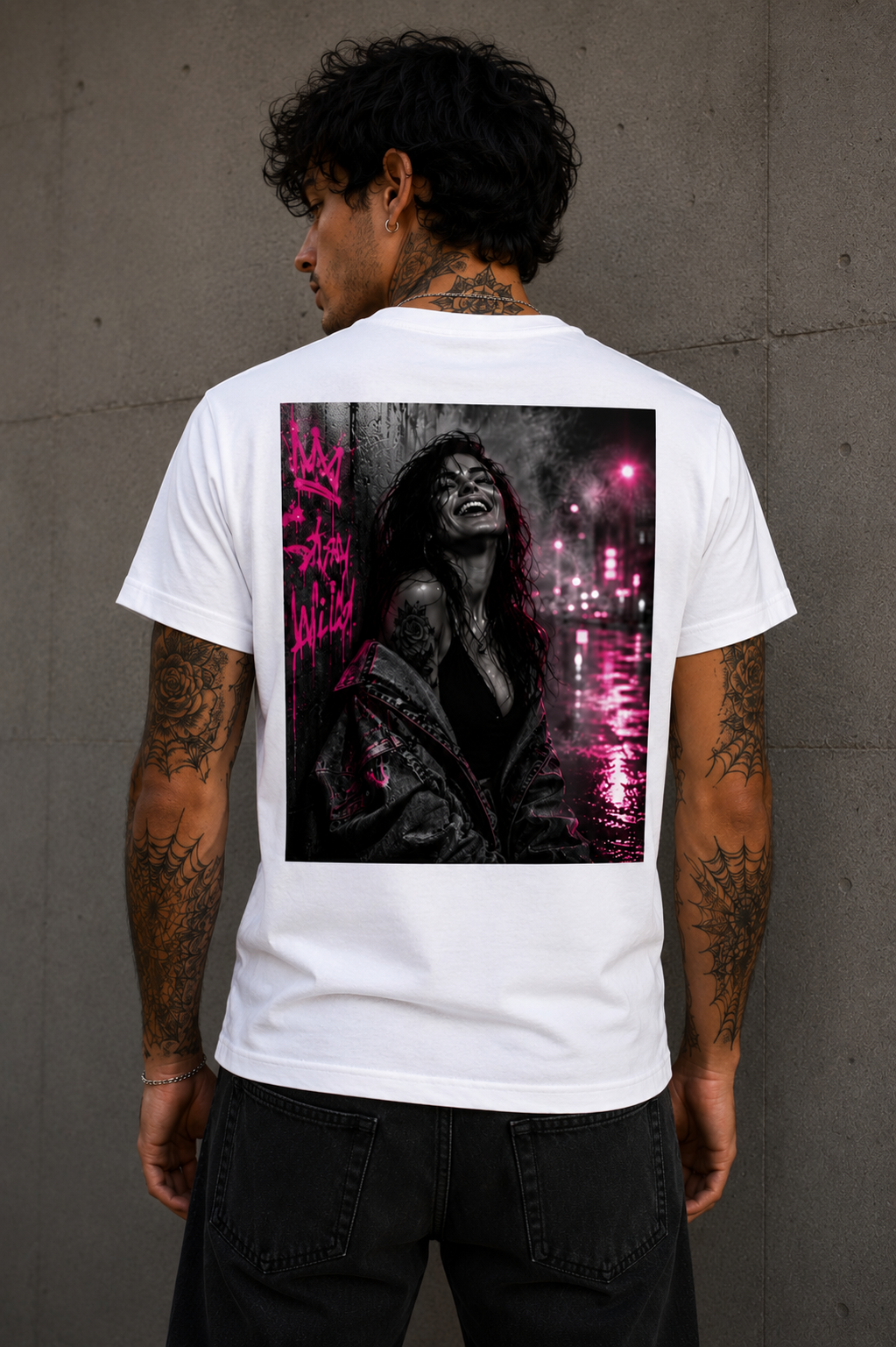 STILL SMILING. – Premium Unisex V-Neck Statement T-Shirt