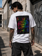 PLAY LOUD. l Performance Unisex-Statement-T-Shirt Weiß
