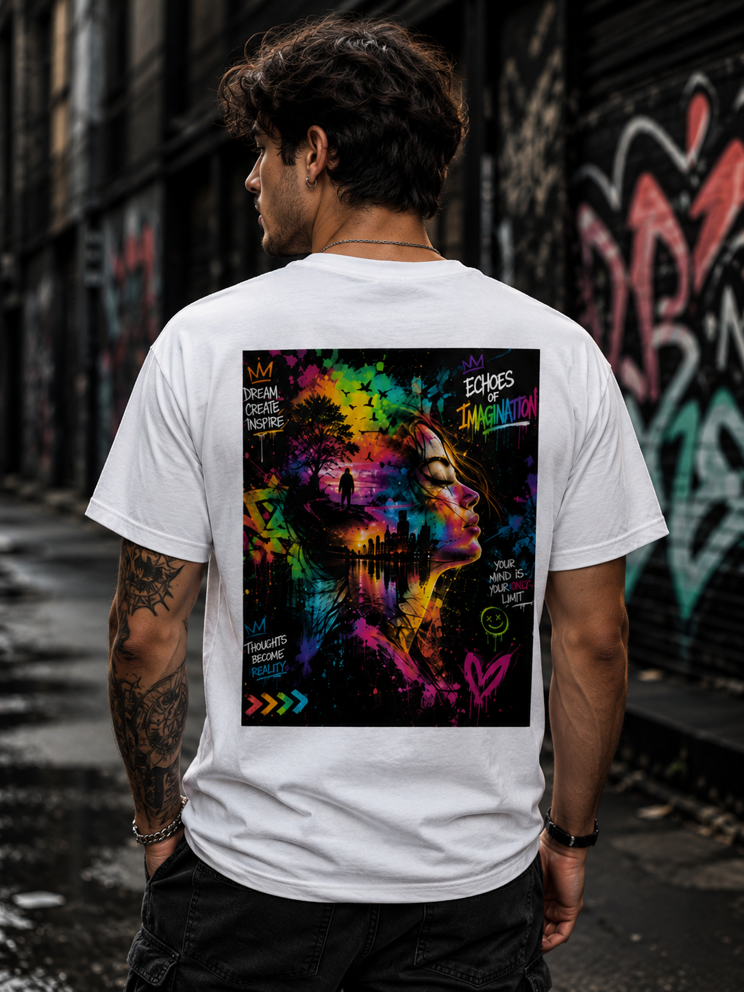 YOUR WORLD. YOUR COLORS. – Artistic Statement T-Shirt | Color Explosion Back Print | Creative Streetwear | Unisex Graphic Tee