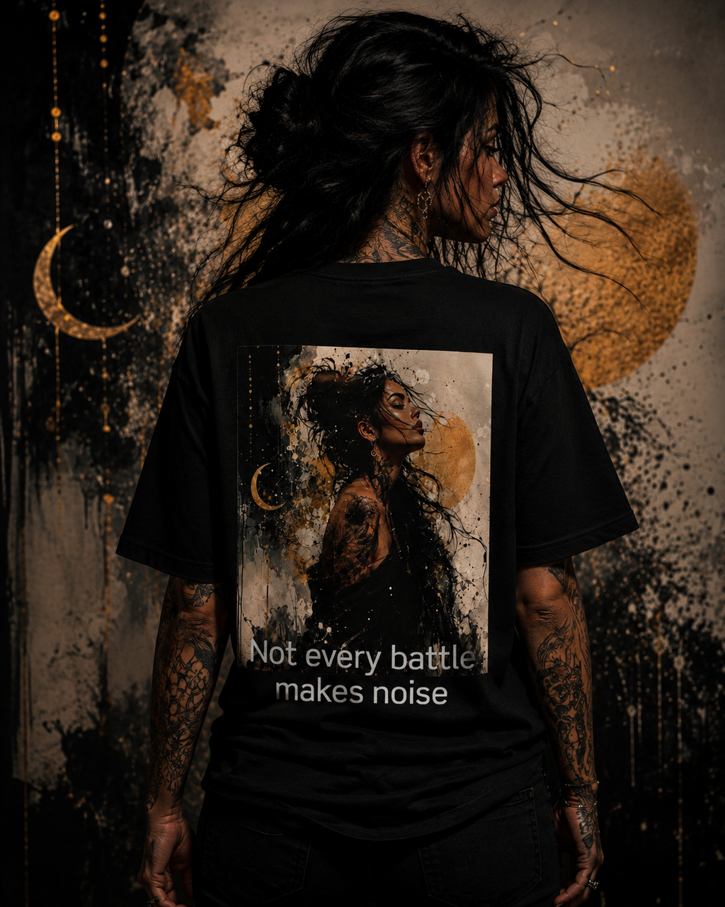 QUIETLY UNBREAKABLE l Premium Unisex T-Shirt mit Rundhalsausschnitt l Emotional Ki Artwork