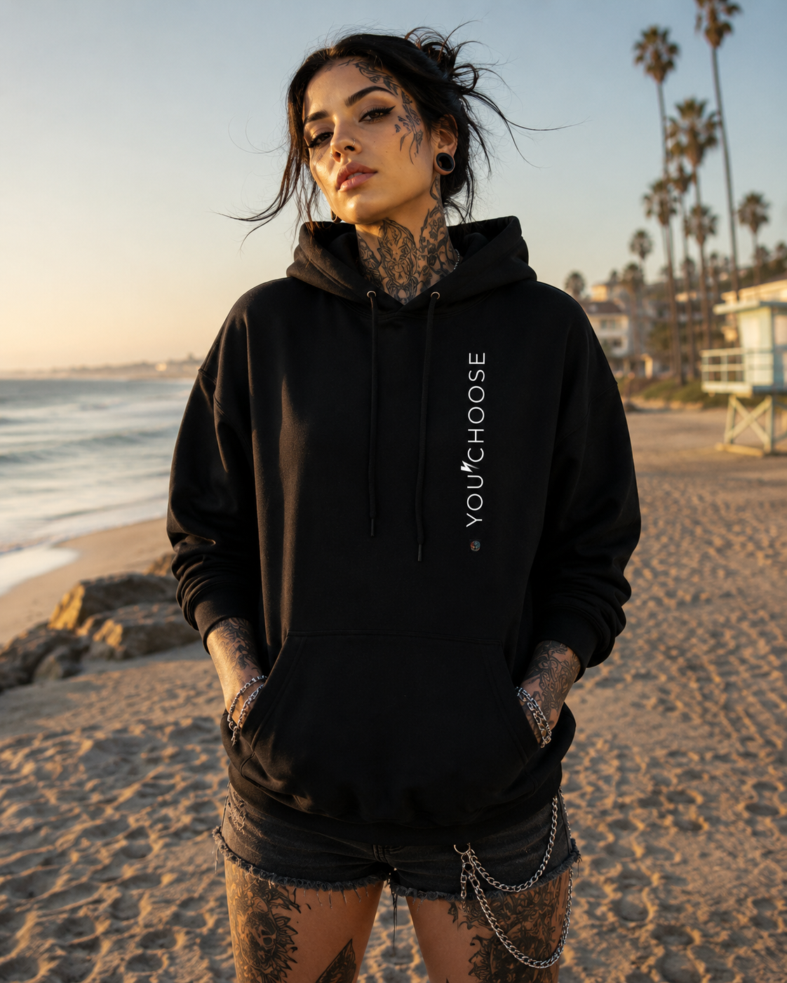 🖤 DON’T FIGHT AGAINST YOURSELF | Classic Unisex Hoodie (Gildan® 18500) | AI Artwork