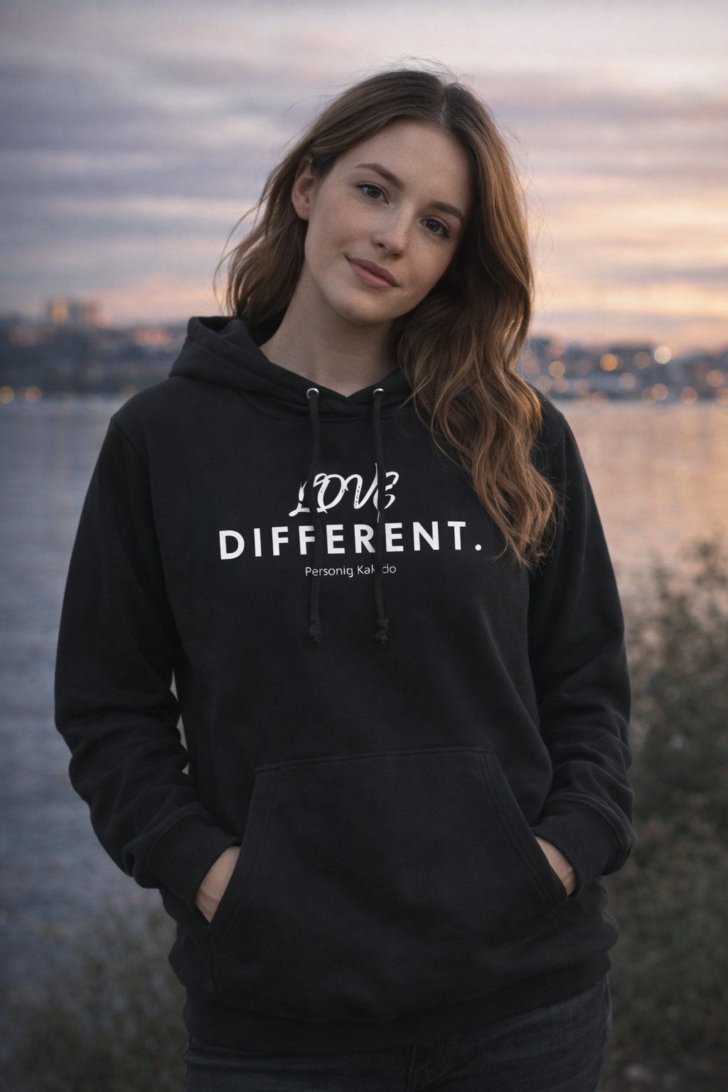 LOVE DIFFERENT Premium HOODIE l KI-Artwork