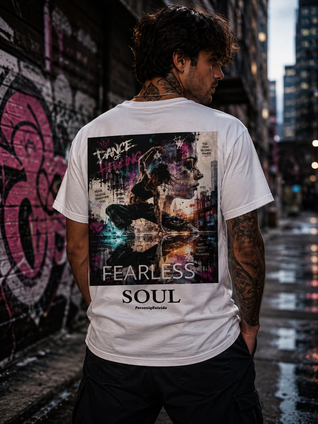 FEARLESS SOUL Performance Unisex Crewneck T-shirt White