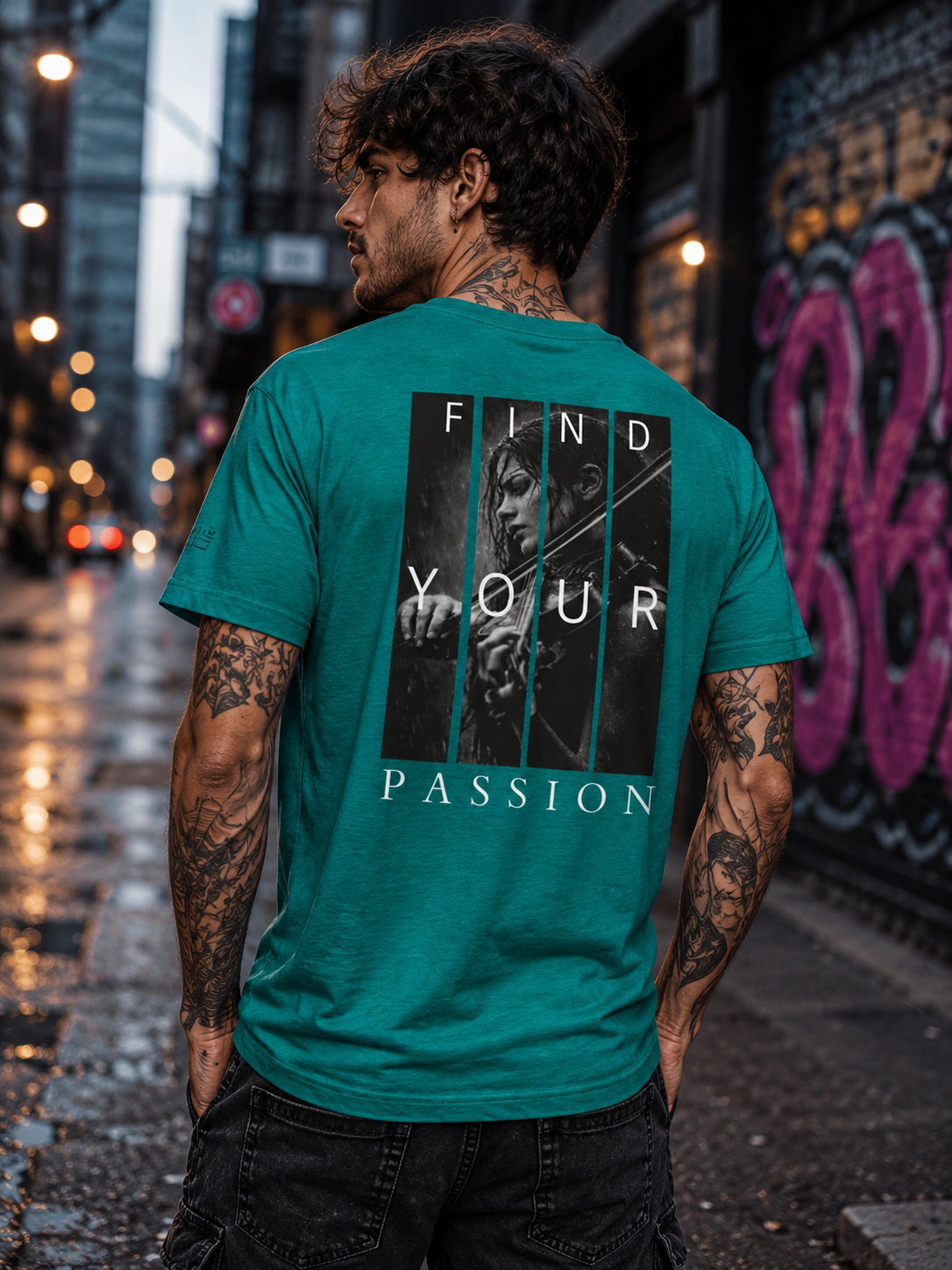 FIND YOUR PASSION Premium Unisex T-Shirt l Digital Artwork