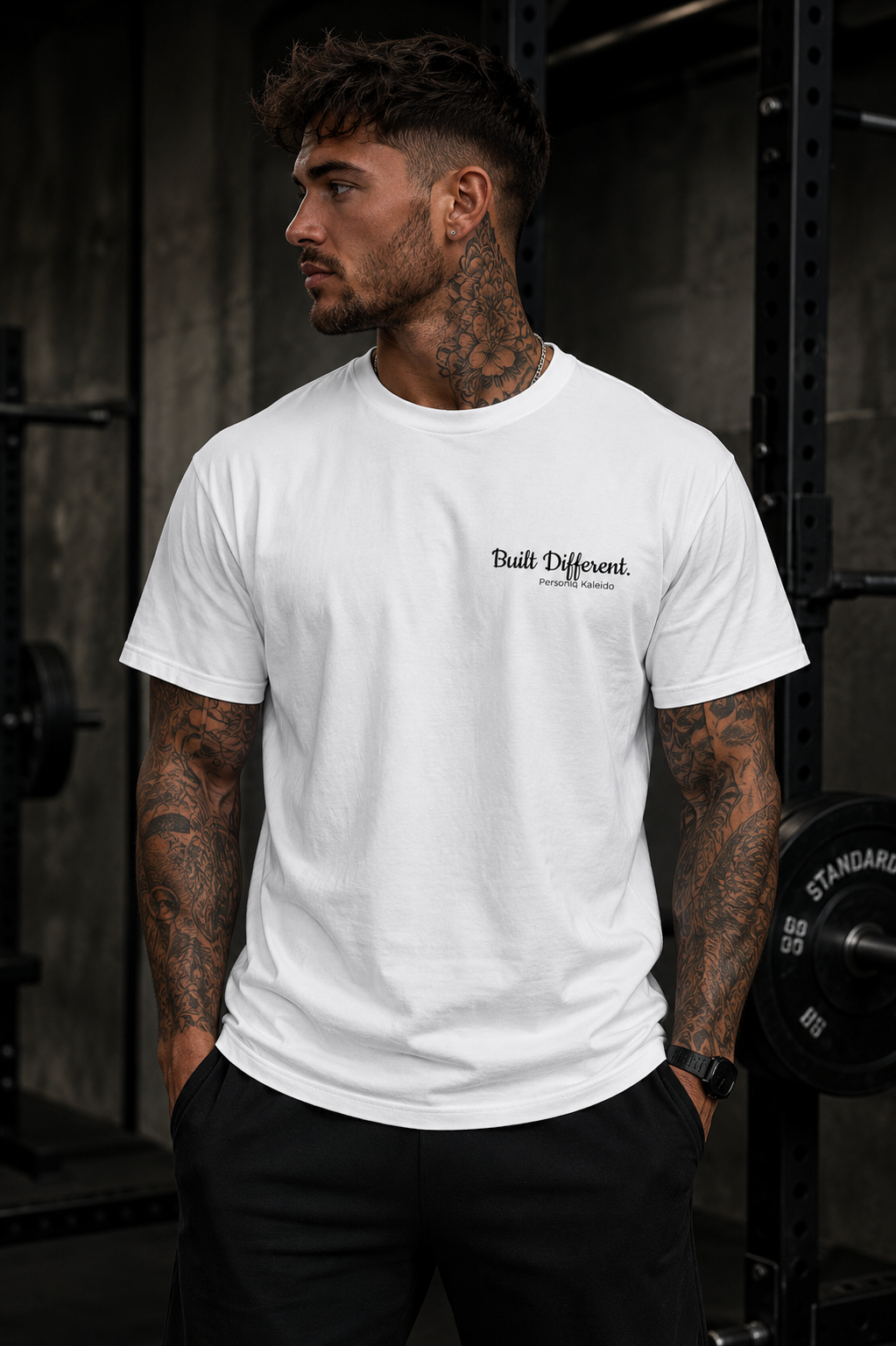 THE ONLY RIVAL IS YOU l Performance Unisex-T-Shirt mit Rundhalsausschnitt Weiß
