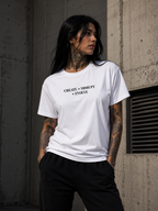 CREATE • DISRUPT • EVOLVE l Performance Damen-Statement- T-Shirt Weiß