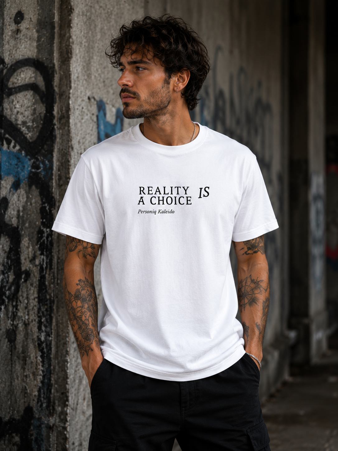 Reality Is A Choice | Graffiti Fantasy Performance T-Shir | Create Your Reality | Colorful Street Art Back Print