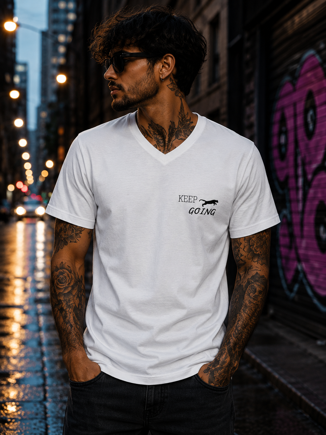KEEP GOING Premium Unisex T-Shirt l Digital Artwork