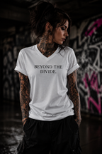 BEYOND THE DIVIDE. -  Premium Unisex Statement T--Shirt