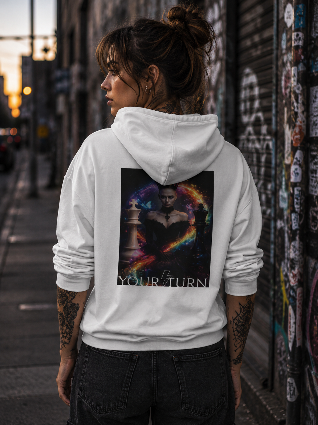 💫YOUR TURN – Premium Zip Hoodie | Digital Artwork