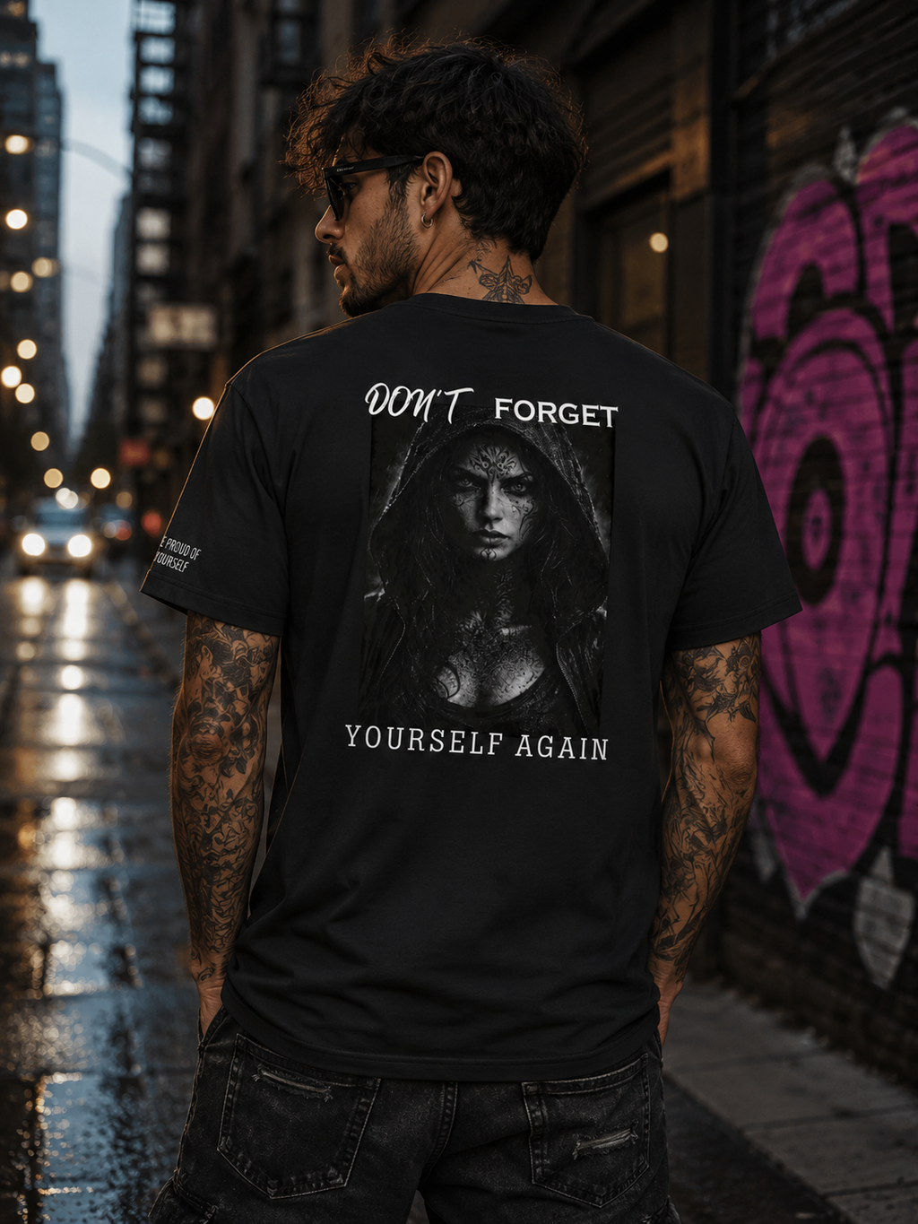 Premium Unisex T-Shirt | DON´T FORGET YOURSELF AGAIN l KI Artwork