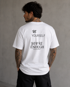 YOU ARE ENOUGH l Performance l  Self Love Statement l Unisex Performance Tee White