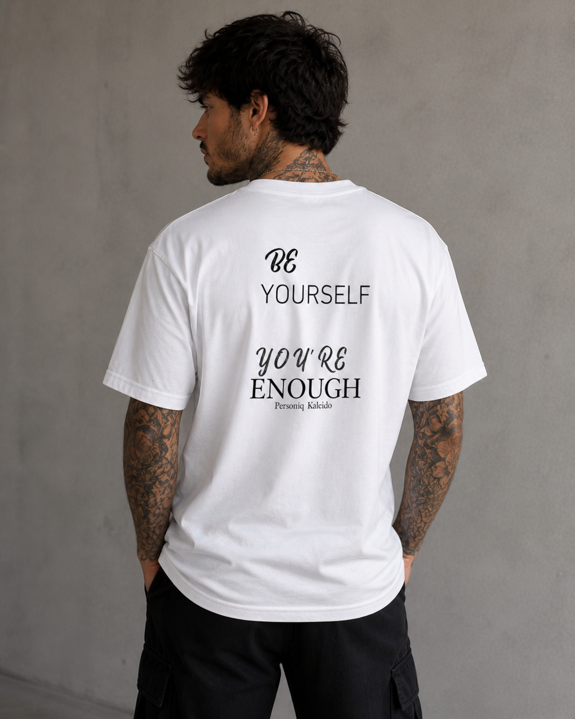 YOU ARE ENOUGH l Performance l  Self Love Statement l Unisex Performance Tee White